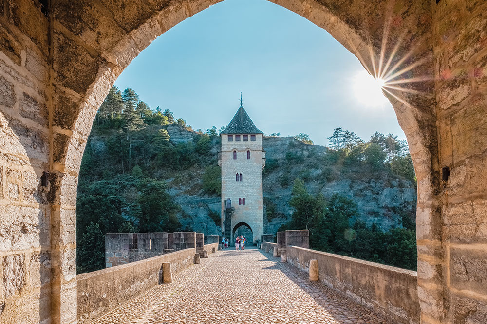 Le pont Valentré à Cahors, camping Lot